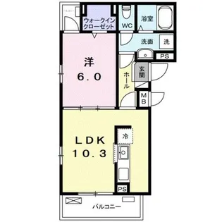 大阪府堺市北区北花田町4丁【アパート】の間取り