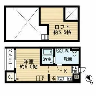 ラ・シャンス【202号室】の間取り