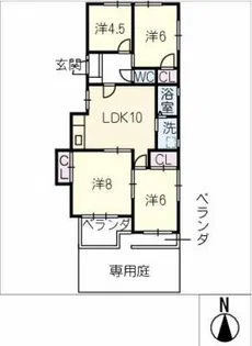 ノーメルやしろ【1階】の間取り