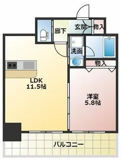 ORSUS新大阪(旧プレジオ新大阪ROUGE)【4階】の間取り