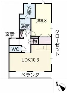 Leaf Court 弥富ヶ丘【2階】の間取り