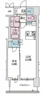 スプランディッド本町グラン【8階】の間取り