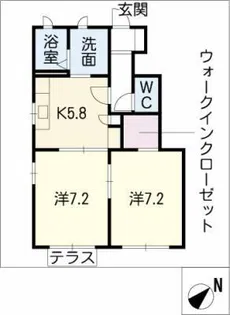 フィラオーレアB【1階】の間取り