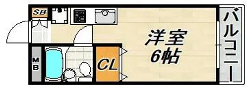 カサブランカ鈴蘭台【2階】の間取り