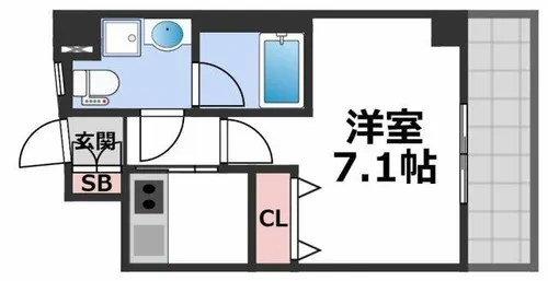 Celeb布施東【7階】の間取り
