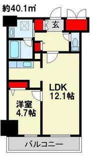 テゾーロ行橋【4階】の間取り