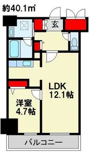 テゾーロ行橋【4階】の間取り