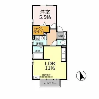 レジデンス ミツ2 B【2階】の間取り