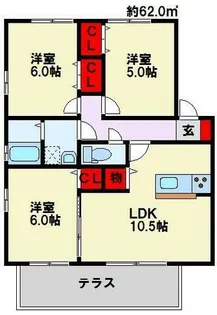 シェルノーブル A【1階】の間取り