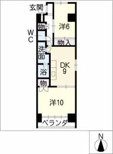 幸村参番館【6階】の間取り