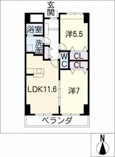 フロンティア藤が丘【4階】の間取り