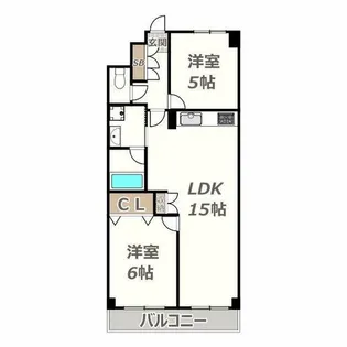 夕陽丘パークハイム【602号室】の間取り