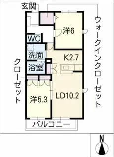 へーベルメゾン浜道【2階】の間取り