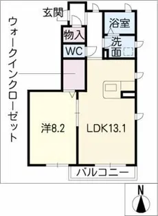 シエルブルー【1階】の間取り