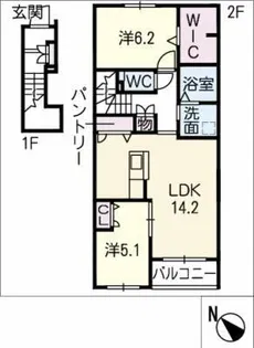 プラムフォレスト【2階】の間取り