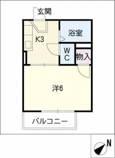 ヴィルヌーブ南川【1階】の間取り