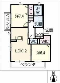 グランドゥース【3階】の間取り