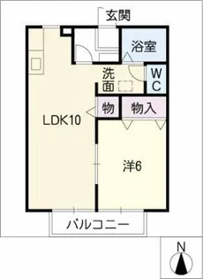 クオリア【1階】の間取り