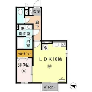 兵庫県神戸市西区北山台1丁目【アパート】の間取り