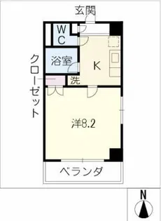 楽RAKU荘【5階】の間取り