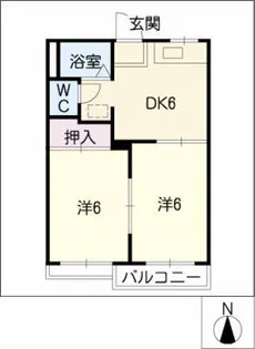 アピアランス神の倉【1階】の間取り