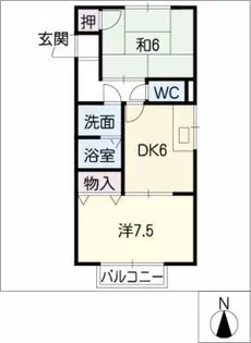 クレセント・エフ【2階】の間取り