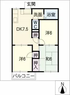 グリーンパークⅠ【1階】の間取り