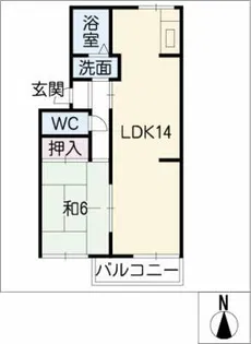 コーポ春日【1階】の間取り