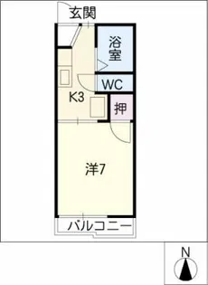 レジデンスマスダB【2階】の間取り