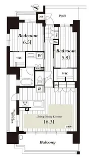 グランアッシュ大正ステーションフロント【10階】の間取り
