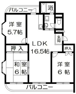 サンシャトゥー【4階】の間取り