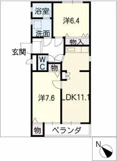 シャルム大高緑地【1階】の間取り