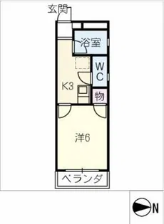 岩田マンション【3階】の間取り