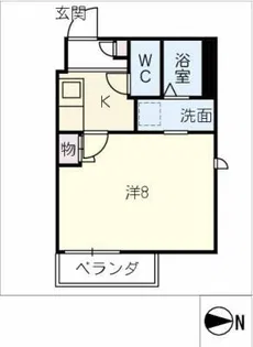 ユーフォニー日比野【1階】の間取り