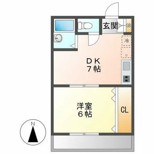 ラクラスコート山王【5階】の間取り