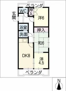 ヴィラ当知【3階】の間取り