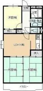 アラコハイツ【3階】の間取り