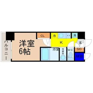 エステムコート名古屋新栄Ⅱアリーナ【3階】の間取り