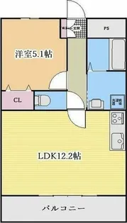 覚王ハイツ【3階】の間取り