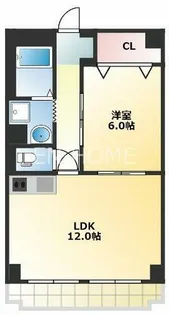 エーリ夕陽丘【203号室】の間取り