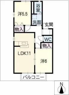 ディアス知多【2階】の間取り