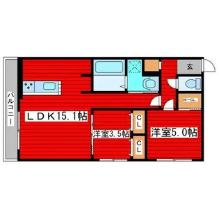 ALIVIS月寒中央【203号室】の間取り