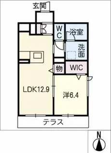 エストシエル高社【1階】の間取り