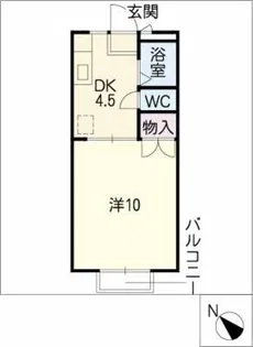 サンライフ花C棟【2階】の間取り