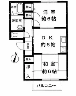 コーポ正光【1階】の間取り