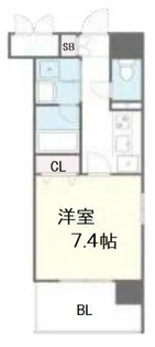 ボーベル玉造【4階】の間取り