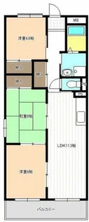 シャンブル・ポール【1階】の間取り