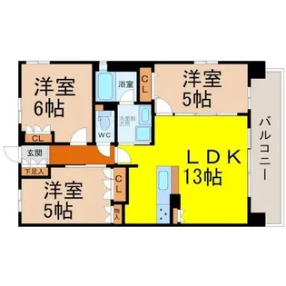 Alivis金山East【3階】の間取り