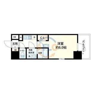 エスリード弁天町桜通レジデンス【4階】の間取り