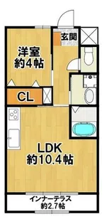 ボヌール西山【1階】の間取り